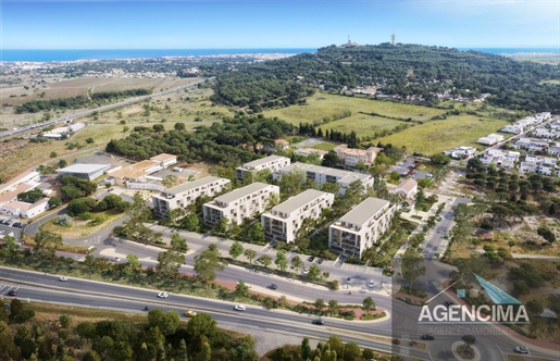 New type 2 apartment in a luxury residence in Agde