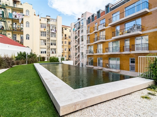Apartamento de 3 dormitorios en un condominio privado en el centro de Lisboa