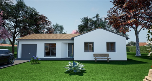 Maison moderne en L - Terrain: 416 m²