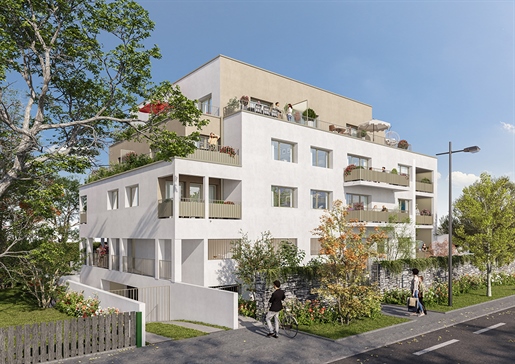 Quartier Bords de Sèvre à Nantes - Petite copro de 16 appartements neufs du 2 au 4 pièces avec espaces extérieurs et belles expositions