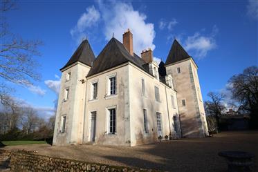 Luxury château renovation near Tours  with pond, stream, and wellspring