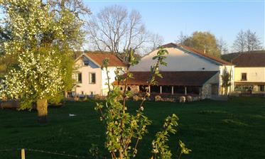 Little village(ex mill) with 5 Houses,2 Workshops Stable and Barn