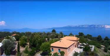 Summer House In Greece, Island Of Evia, Sea Coast Detached Villa 190 m2 with breathtaking view on a 